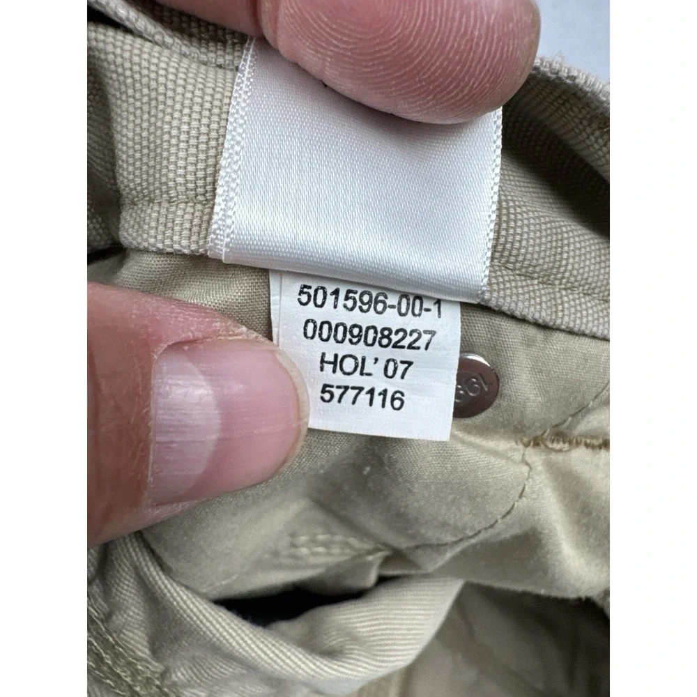 Old Navy Painter Pants 33x34 Beige Canvas Workwear Utility Y2K Wide Leg